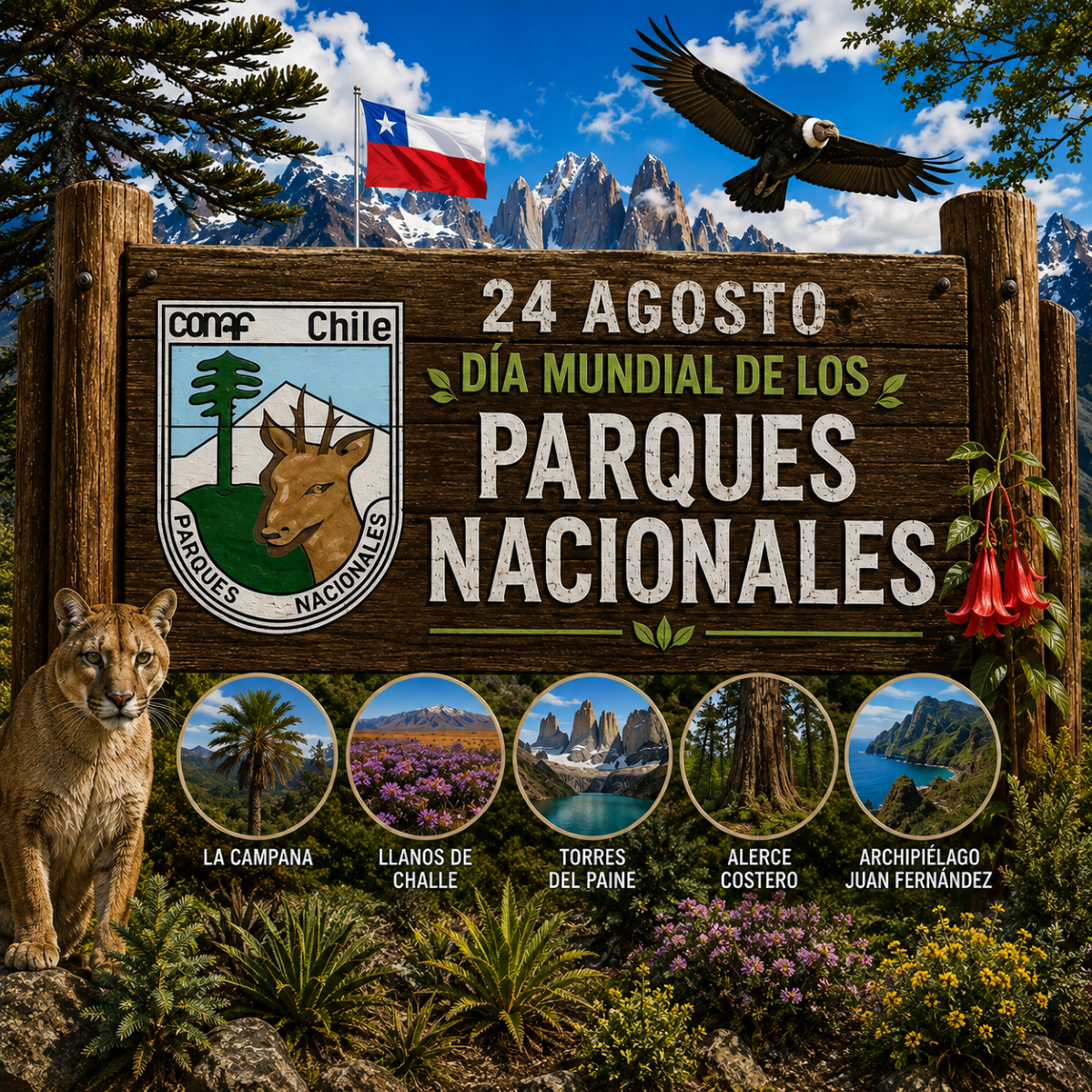 📷🏔️24 de Agosto  Día mundial de los parques nacionales 🌳